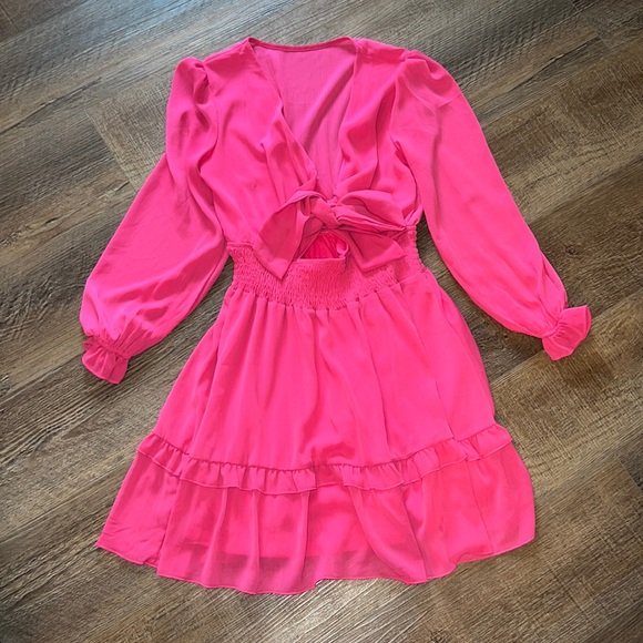 Pink Ruffle Dress - Picture 1 of 2